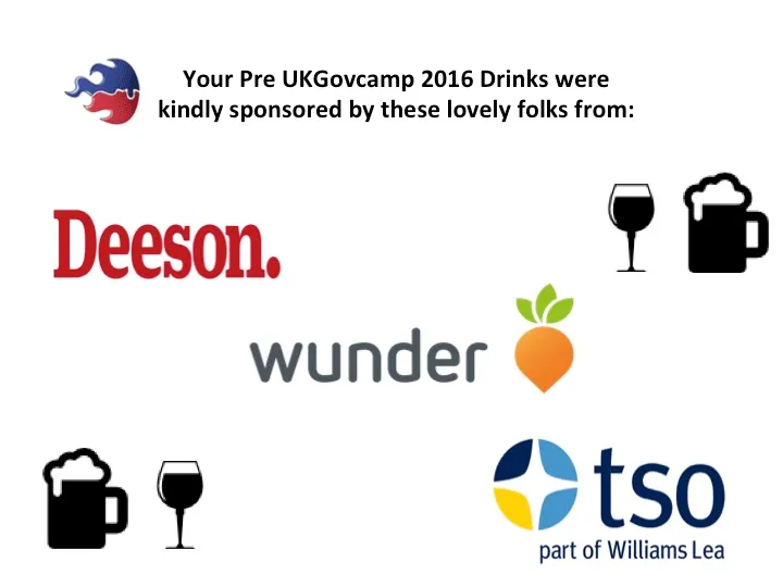 Pre-drink sponsors